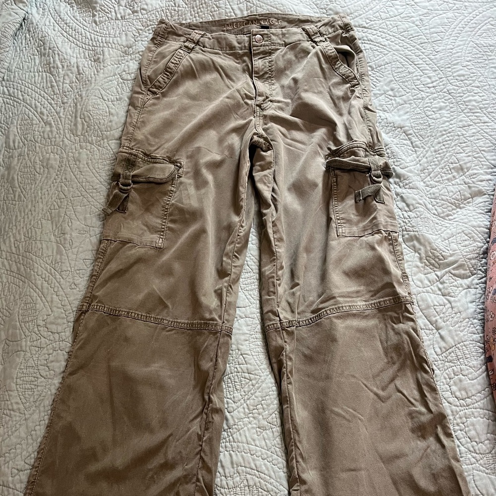 American Eagle Outfitters Olive Stretch Cargo Pants